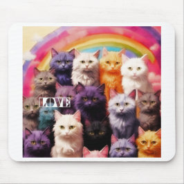 Lila Katzen-Mauspad – Perfektes Geschenk für Katze Mousepad
