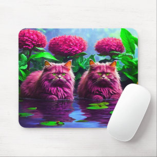 Lila Katzenmauspad – Perfektes Geschenk für Katzen Mousepad
