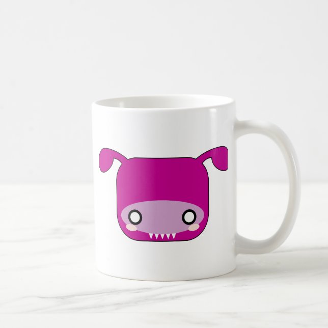 Lila Kawaii Monster Kaffeetasse (Rechts)