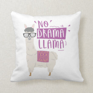 Lila kein Drama-Lama Kissen