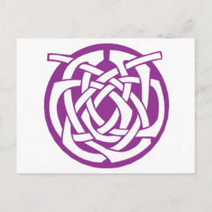 Lila Keltenkreis Postkarte