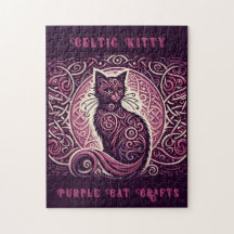 Lila keltische Kitty