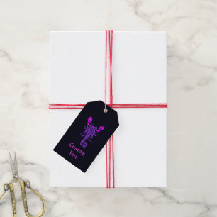 Lila keltische Knochenskorpion Geschenkanhänger