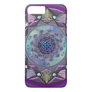 Lila keltische Mandala mystische iPhone 7 Plusfall Case-Mate iPhone Hülle