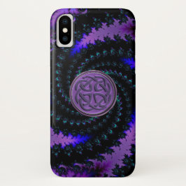 Lila keltischer gewundener Fraktal iPhone X Kasten Case-Mate iPhone Hülle