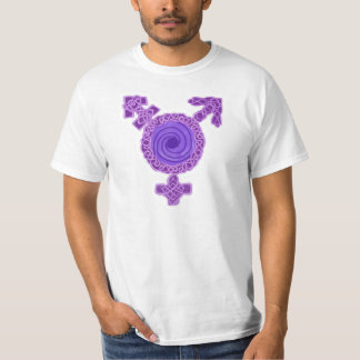 Lila keltisches Knüpfarbeittransgender-Symbol T-Shirt