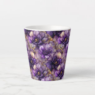 Lila Keramik Bluthochalkohol Latte Tasse