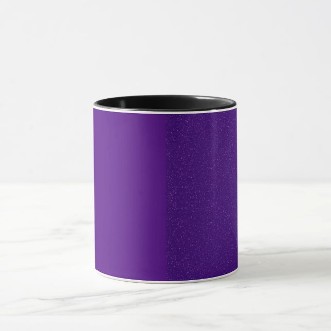 Lila Keramik-Tasse in geteilter Textur - individue Tasse (Zentrum)