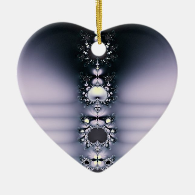 Lila Kette Keramik Ornament (Vorne)