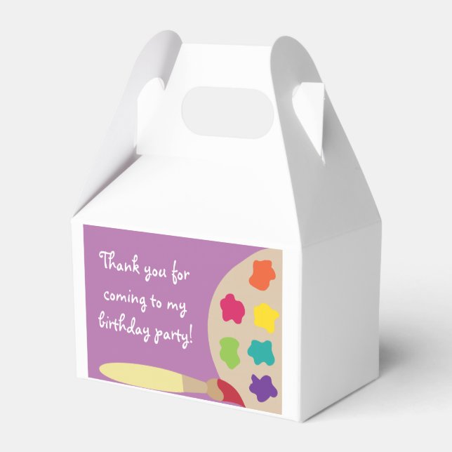 Lila Kids Art Gastgeschenk Box Geschenkschachtel (Rückseite)