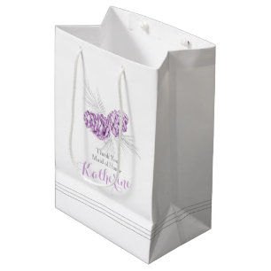 Lila Kiefernzapfen zeichnend Gastgeschenk Hochzeit Mittlere Geschenktüte