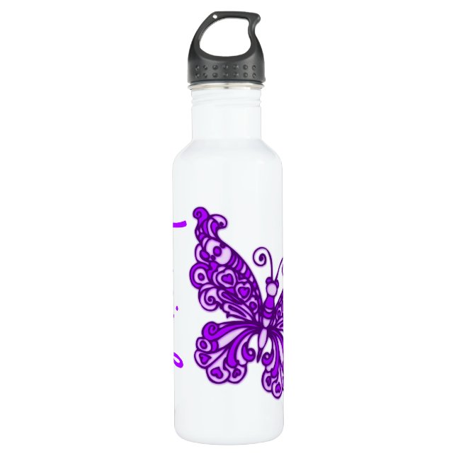 Lila Kinder des Schmetterlinges genannt Trinkflasche (Vorderseite)