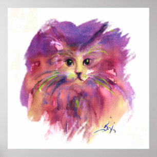 LILA KITTEN, KITTKATZPORTRAL POSTER