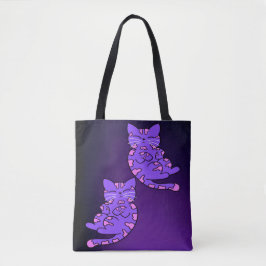 Lila Kitten Twins 2 Tasche