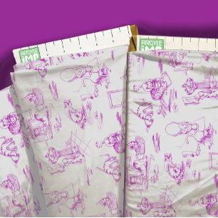Lila Kitty Katzen Badezimmer Toile Stoff