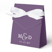 Lila klassische moderne Monogramm-Hochzeit