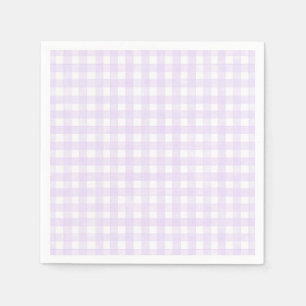 Lila Klassisches Gingham Serviette