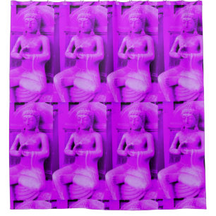 lila klatschendes buddhas Muster Duschvorhang