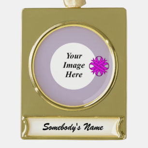 Lila Kleberband-Template von Kenneth Yoncich Banner-Ornament Gold