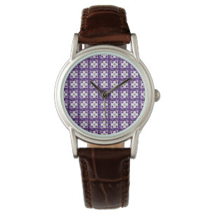 Lila Klee Armbanduhr