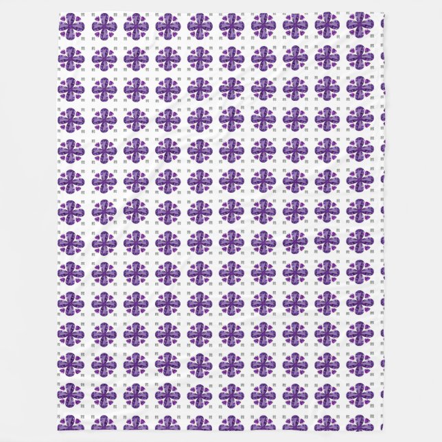 Lila Klee Fleecedecke (Vorderseite)