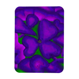 Lila Kleeblatt Magnet