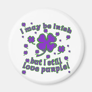 Lila Kleeblatt St. Patrick's Day Design Magnet