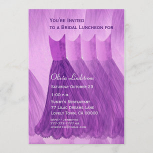 Lila Kleidung für Bridesmaid Luncheon oder Brunch Einladung
