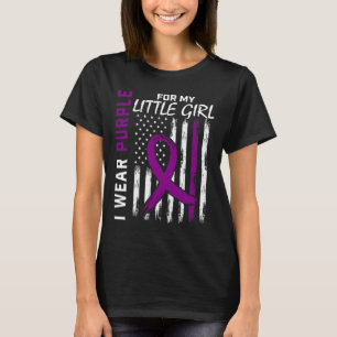 Lila kleine Mädchen-Tochter-Epilepsie Bewusstseins T-Shirt