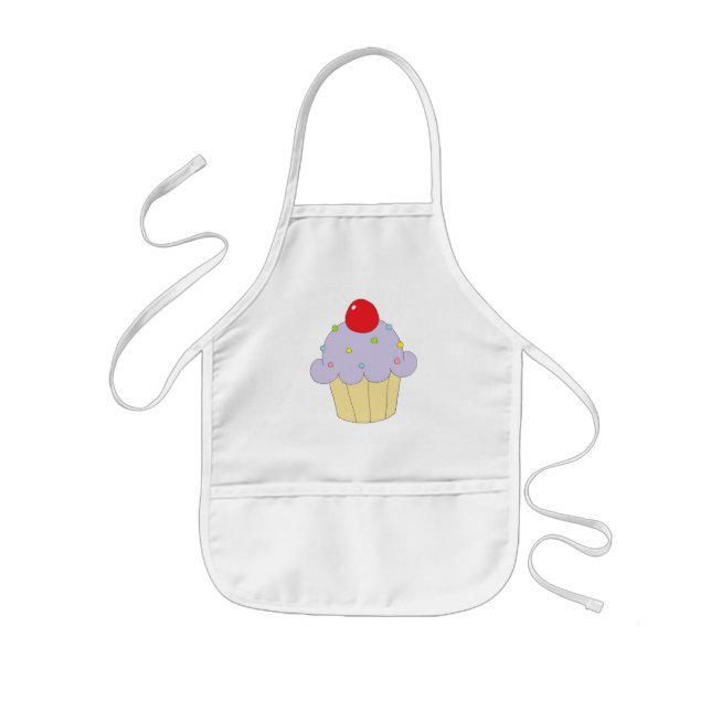 Lila kleiner Kuchen Kinderschürze (Vorne)