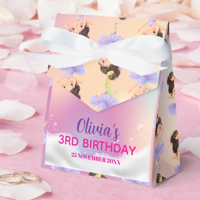 Lila kleiner Princess-Ball Geschenkschachtel (Hochzeit)