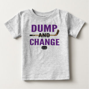 Lila Klumpen und Wechsel Hockey Baby T-shirt