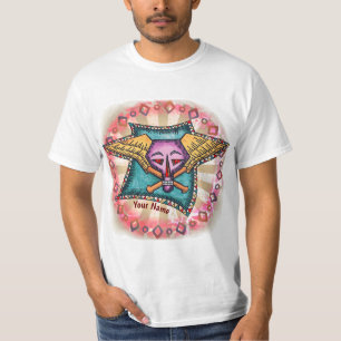 Lila Knochen Schädel T - Shirt