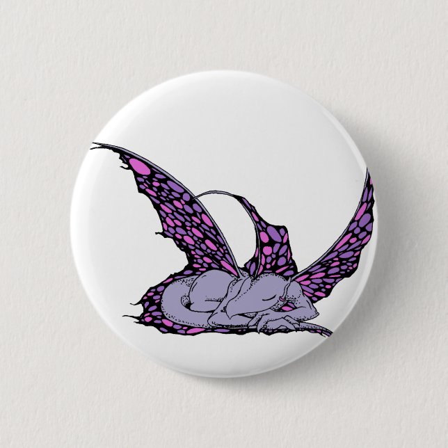 (Lila) Knöpfe SchlafensDragonette Button (Vorderseite)