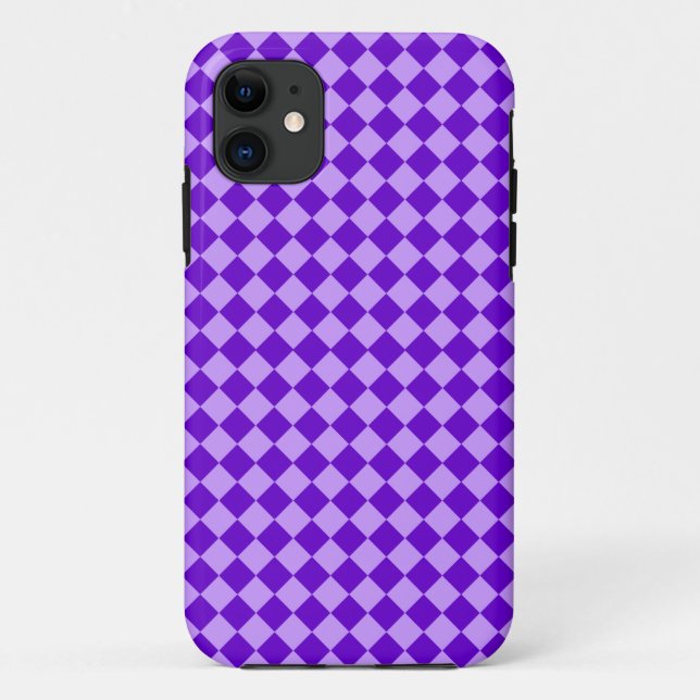 Lila Kombination Diamantmuster von STaylor Case-Mate iPhone Hülle (Rückseite)