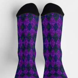 Lila königliche Raute Socken