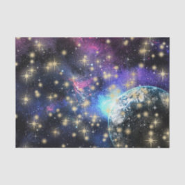 Lila kosmischer Mond (Design 1 der Lila Serie) Seidenpapier