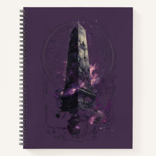 Lila kosmischer Obelisk Okkulte dunkle Kunst Notizbuch