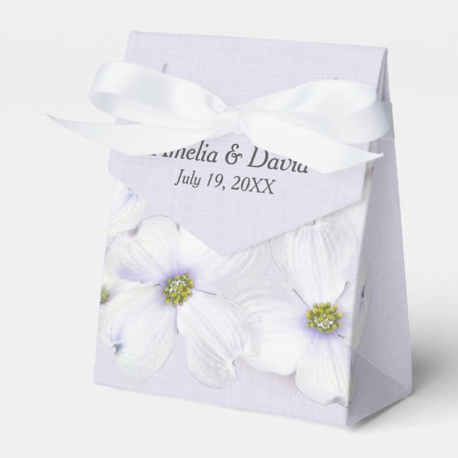 Lila Kosmos Hochzeitsblumen Geschenkschachtel (Vorderseite)