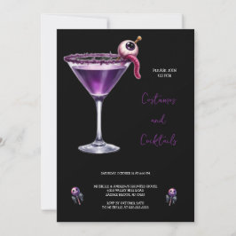 LILA KOSTEN COCKTAIL HALLOWEEN EINLADUNG