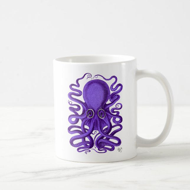 Lila Krake Kaffeetasse (Rechts)