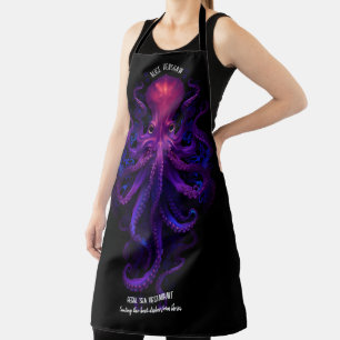 Lila Kraken Tentacles Tintenfisch Monster Octopus Schürze