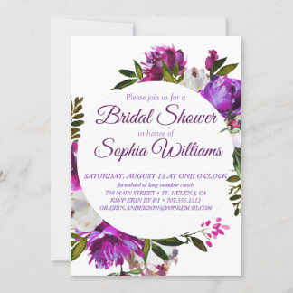 Lila Kranz von Bauern Bridal Shover Einladung