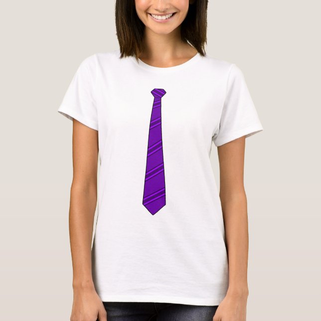 Lila Krawatten-Shirt T-Shirt (Vorderseite)