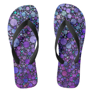 Lila Kreise Umdrehte Flop Flip Flops