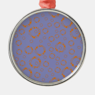 lila Kreisquadrate Silbernes Ornament