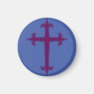 Lila-Kreuz-Entschiedenheits- und Advent-Andachtsku Magnet
