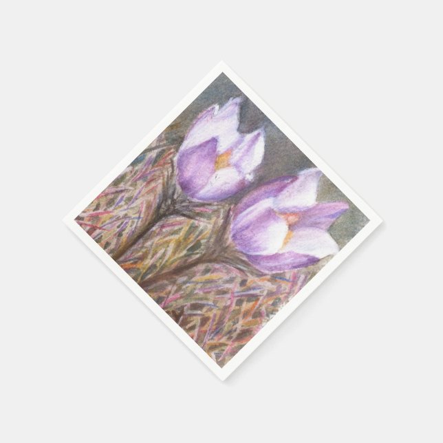 LILA KREUZUNGEN PAPIERNAPKINS SERVIETTE (Ecke)