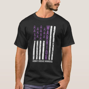 Lila Krieger für Frauen und Männer Crohns Bewussts T-Shirt