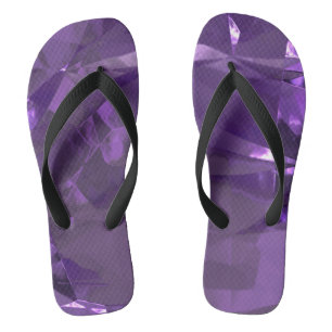 Lila Kristall Flip Flops